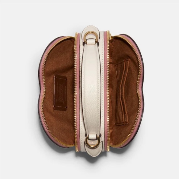 NWT Coach Heart Crossbody In Signature Canvas With Heart Cherry Print - Picture 9 of 13